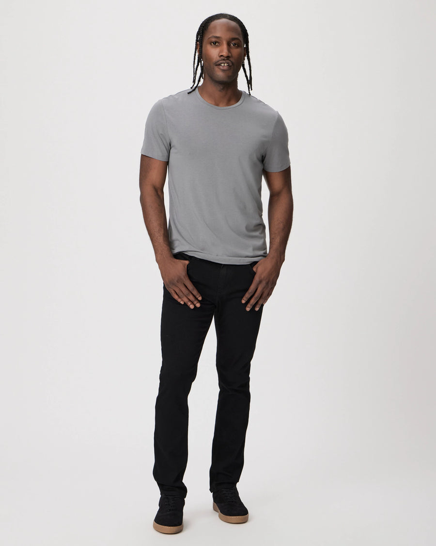 PAIGE Federal Black Shadow Slim Straight Jeans - Black