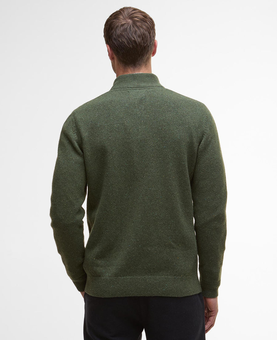 Barbour Essential Tisbury Half Zip Knitted Jumper - Green