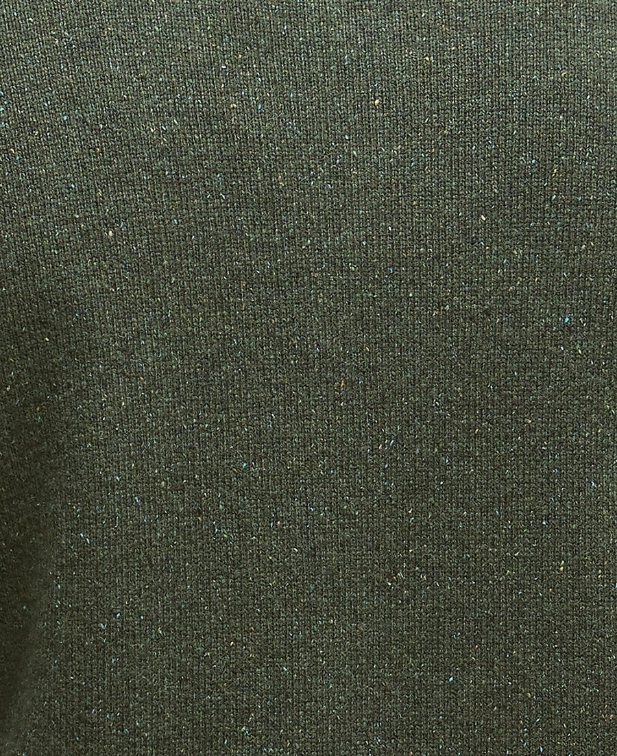 Barbour Essential Tisbury Half Zip Knitted Jumper - Green