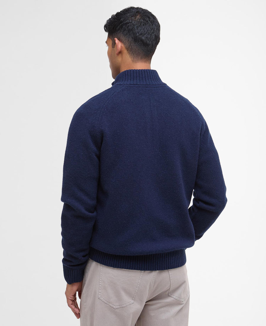 Barbour Grangetown Half Zip Knitted Jumper - Navy
