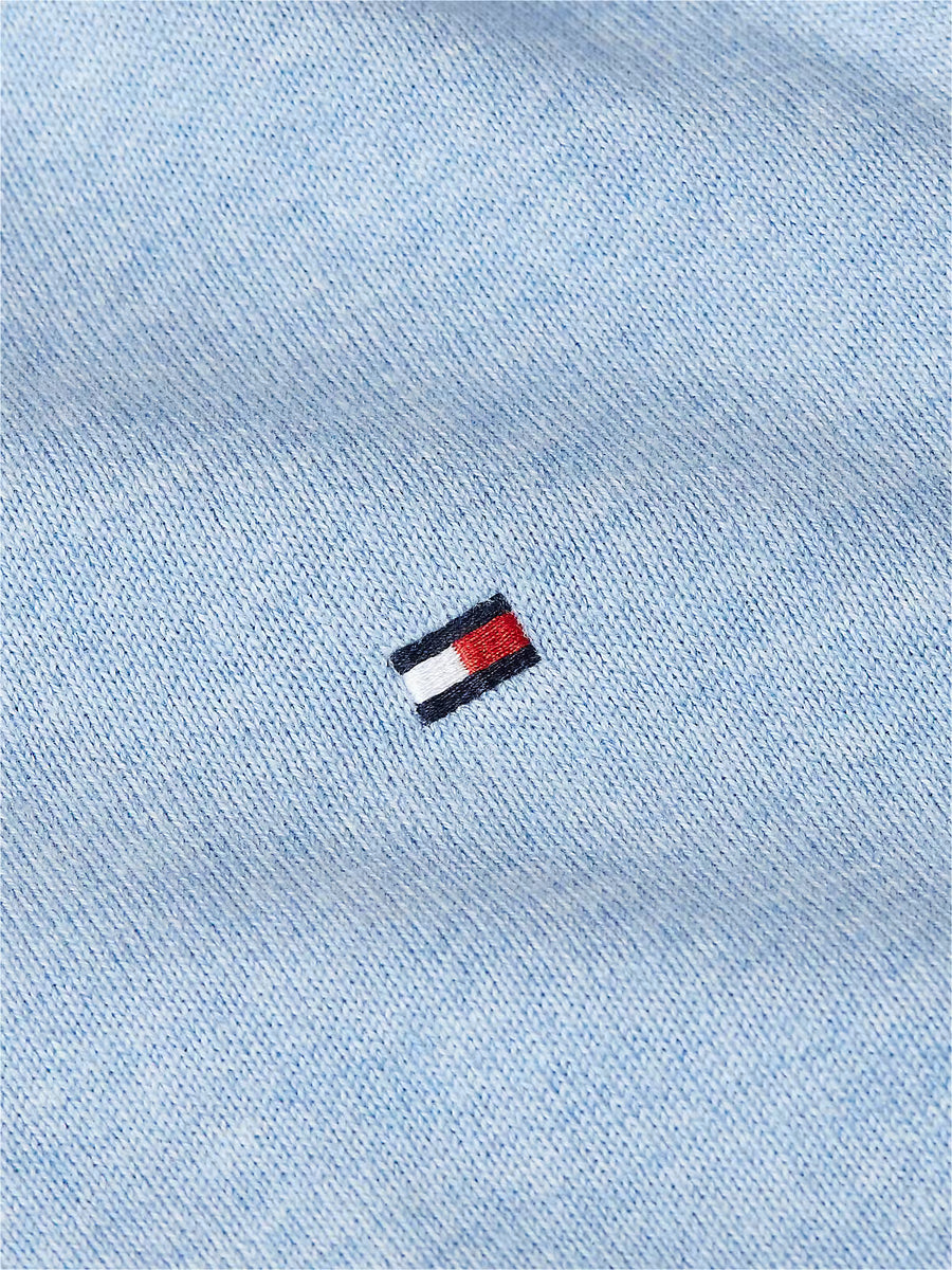 Tommy Hilfiger Essential Cotton Quarter-Zip Jumper – Blue