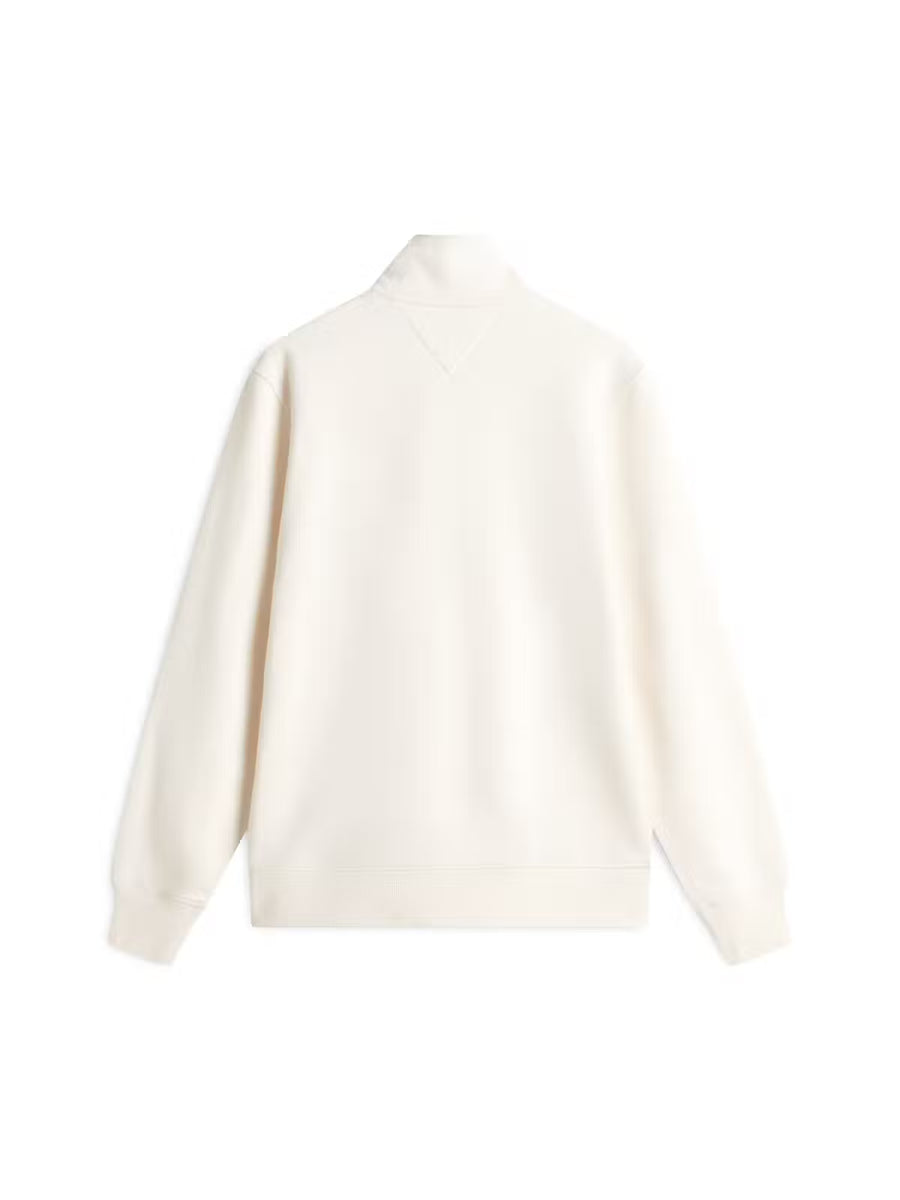 Tommy Hilfiger Essential Terry Quarter-Zip Sweatshirt – White