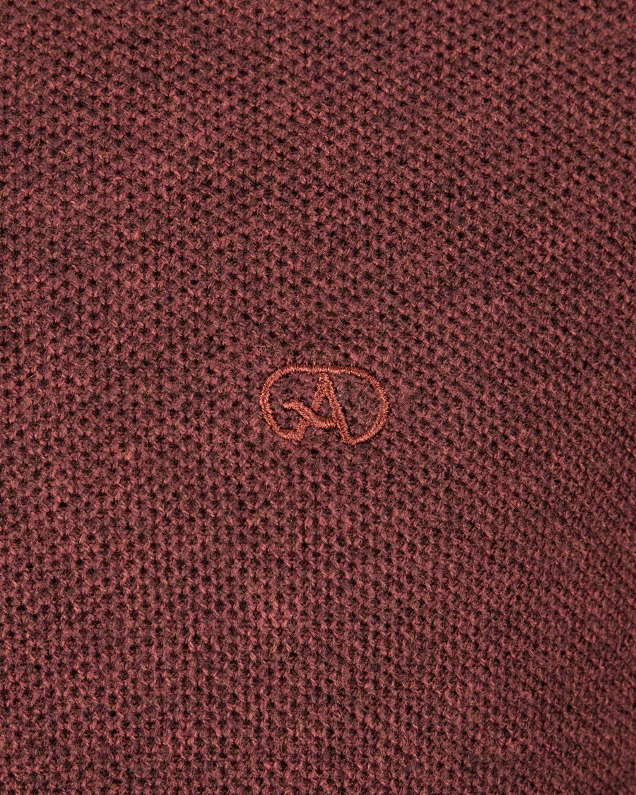 Andre Madrid Quarter Zip Knit - Russet