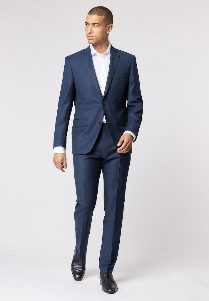 Roy Robson Regular Fit Reda Wool Suit Trousers - Blue