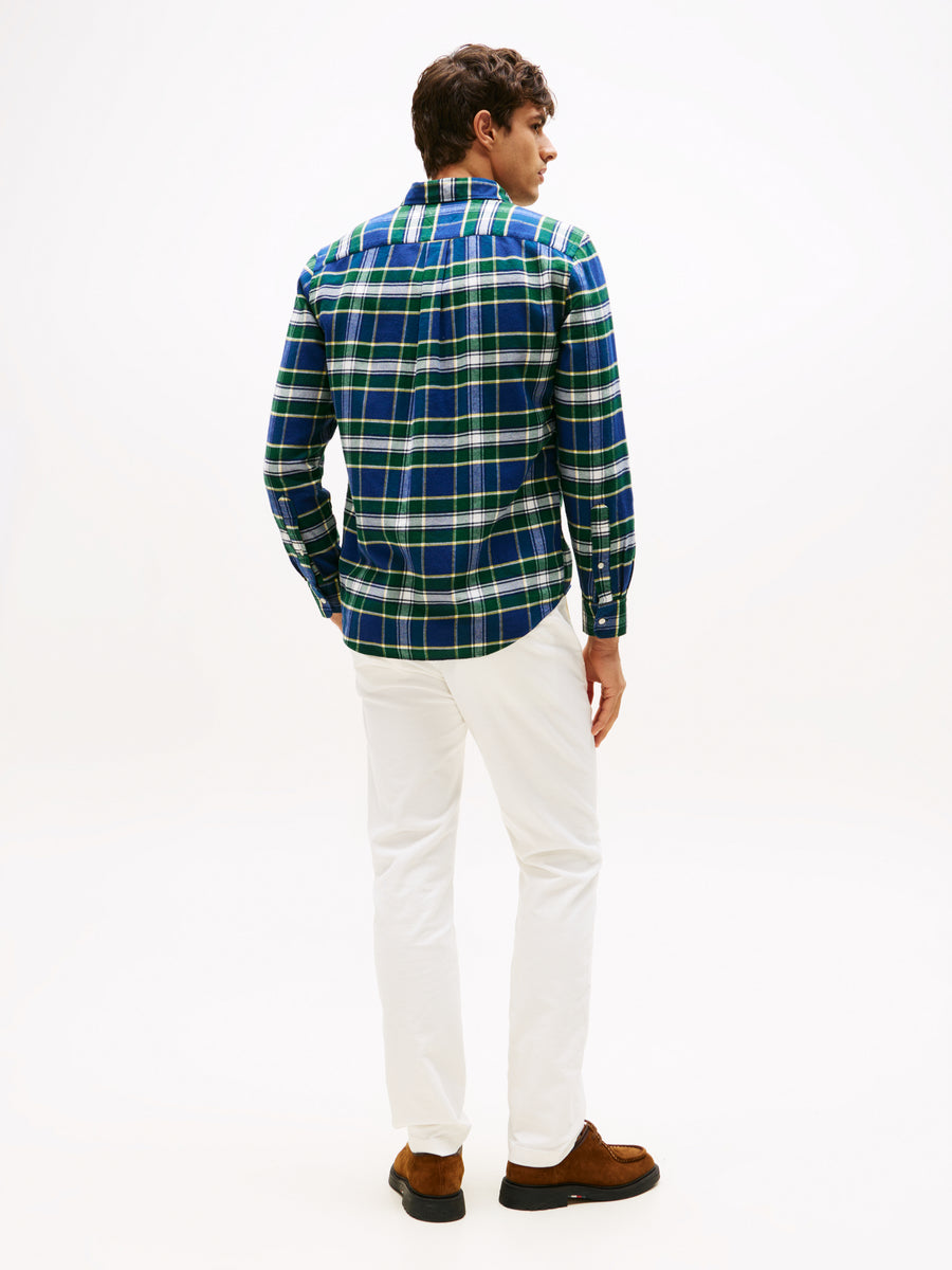 Tommy Hilfiger Hero Flannel Tartan Shirt – Green