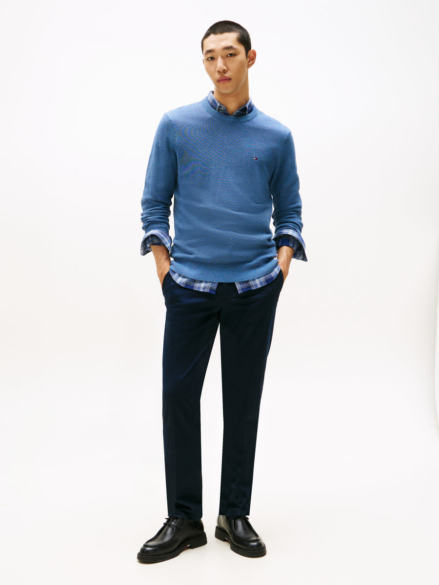 Tommy Hilfiger Essential Structure Crew-Neck Jumper – Blue