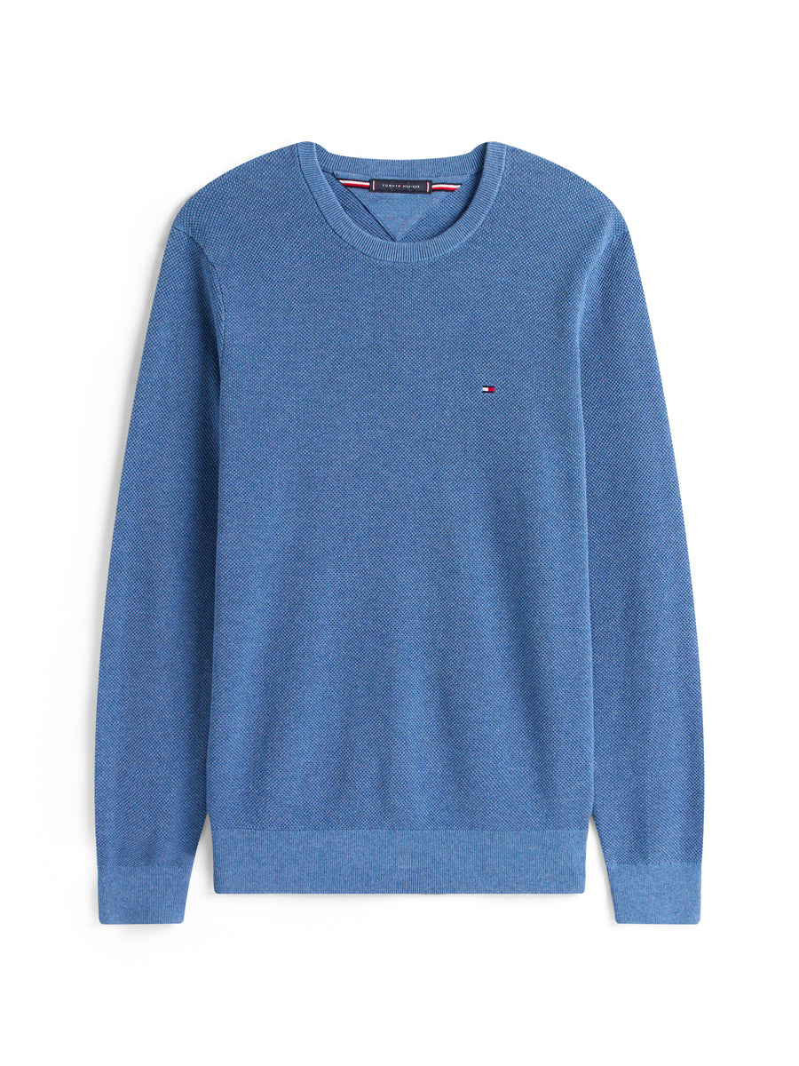Tommy Hilfiger Essential Structure Crew-Neck Jumper – Blue