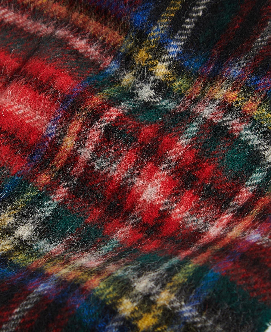Barbour New Check Tartan Scarf - Black / Red