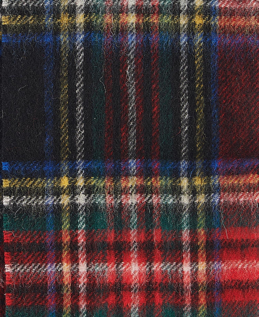 Barbour New Check Tartan Scarf - Black / Red
