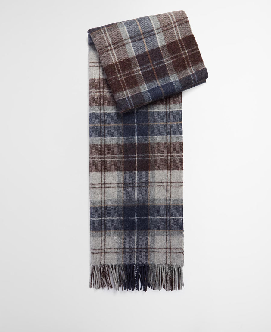 Barbour Brack Patchwork Tartan Scarf - Brown