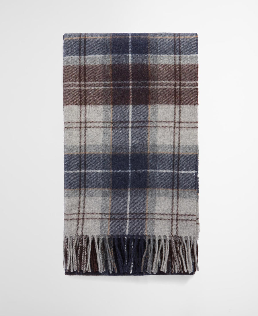 Barbour Brack Patchwork Tartan Scarf - Brown