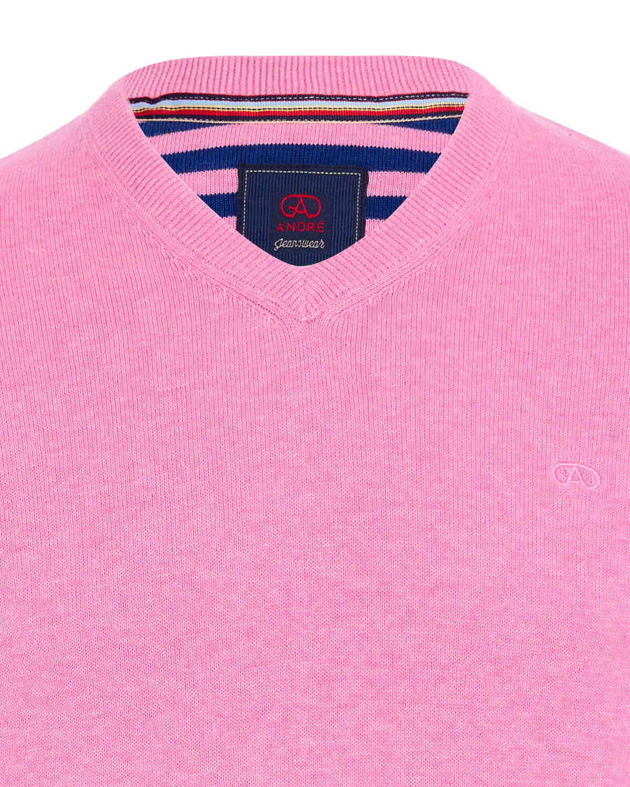 Andre Valencia V-Neck Knit - Pink