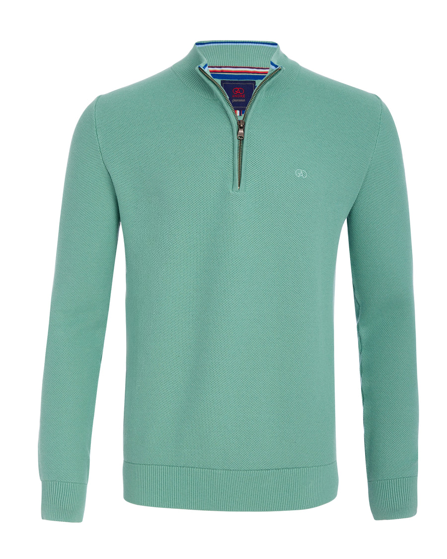 Andre Venice Quarter Zip Knit - Green