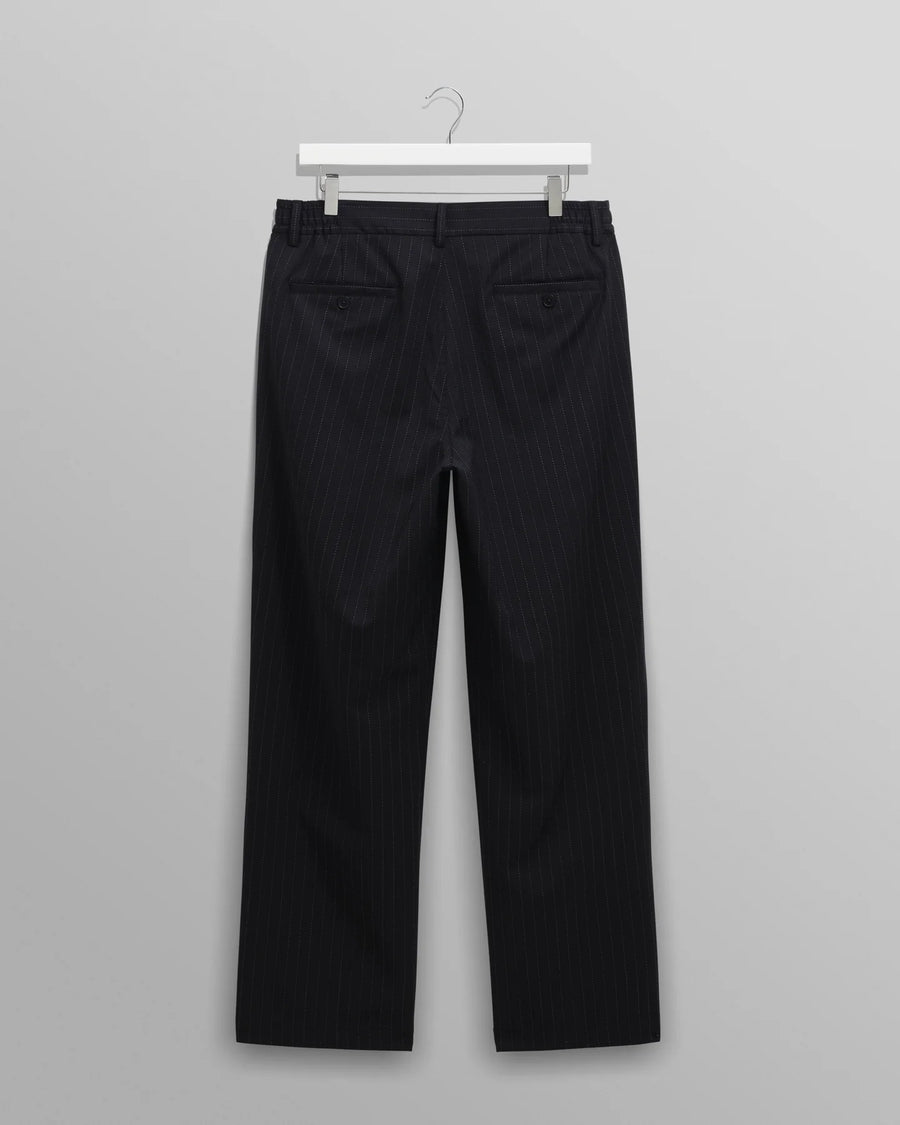 Wax London Bayham Wool-Blend Pinstripe Trousers - Navy