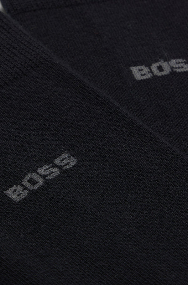 Boss Five-Pack Regular-Length Cotton Blend Socks - Black