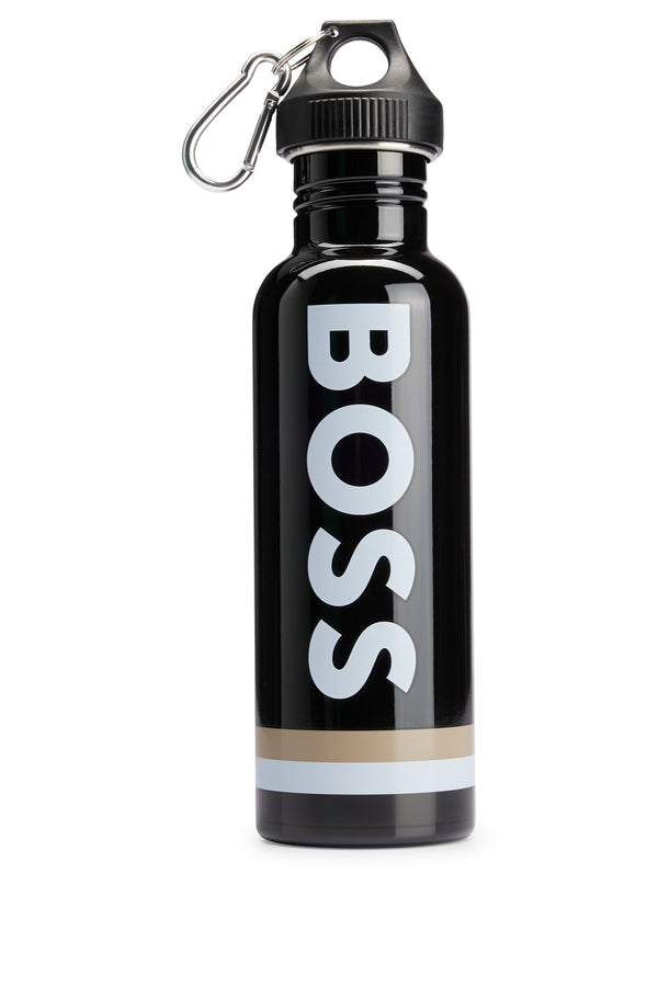Boss Signature-Stripe Stainless-Steel Water Bottle - Black