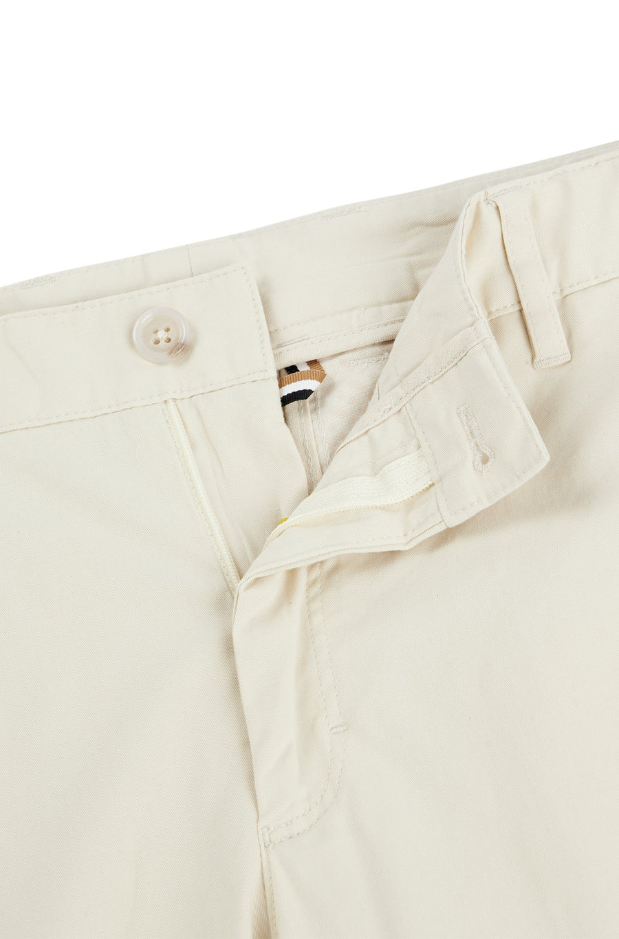 BOSS Slim Fit Stretch-Cotton Trousers – White