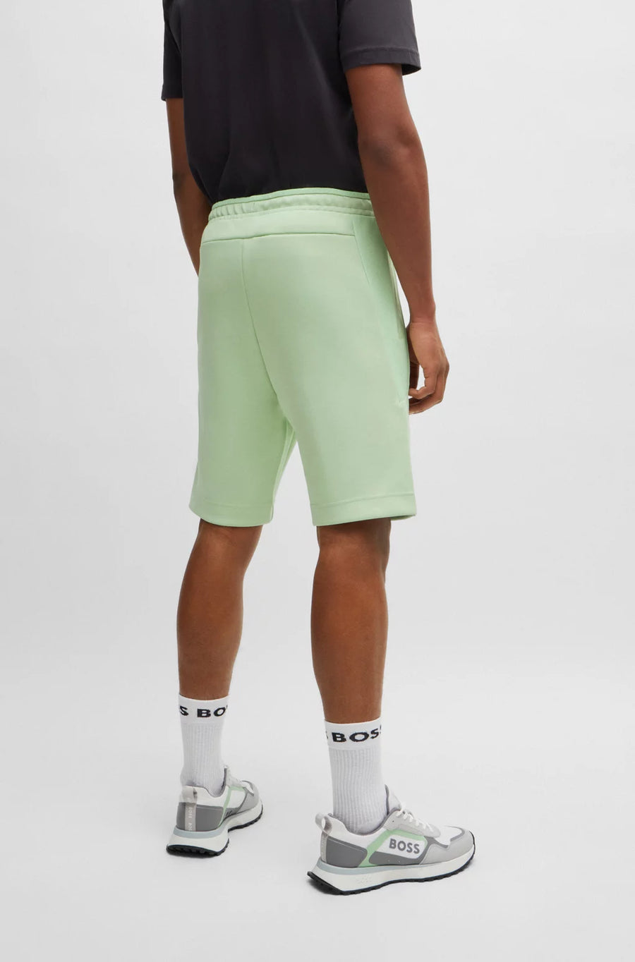 BOSS Green 3D Logo Cotton-Blend Shorts – Green