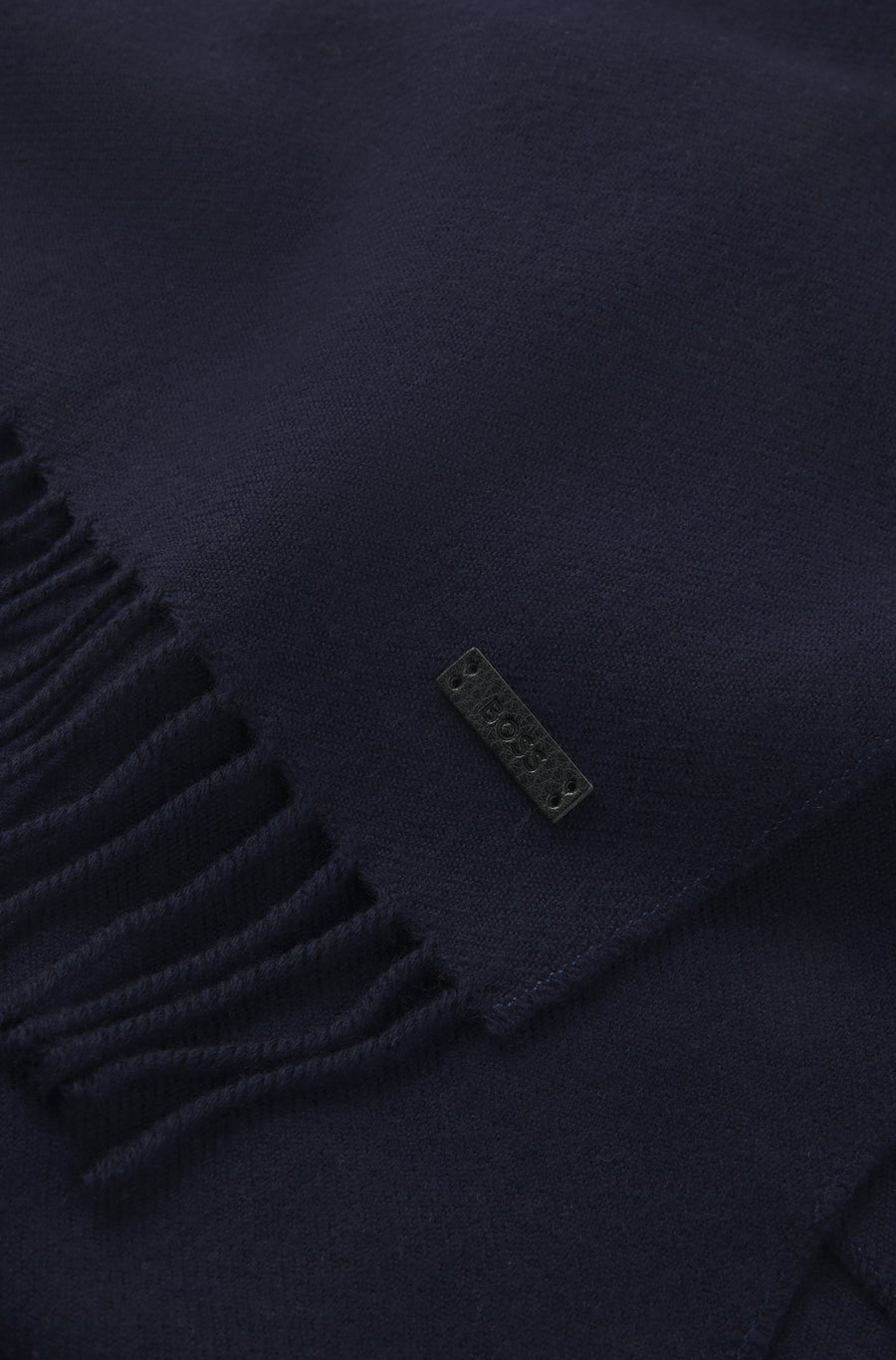 BOSS Wool Logo Scarf – Blue