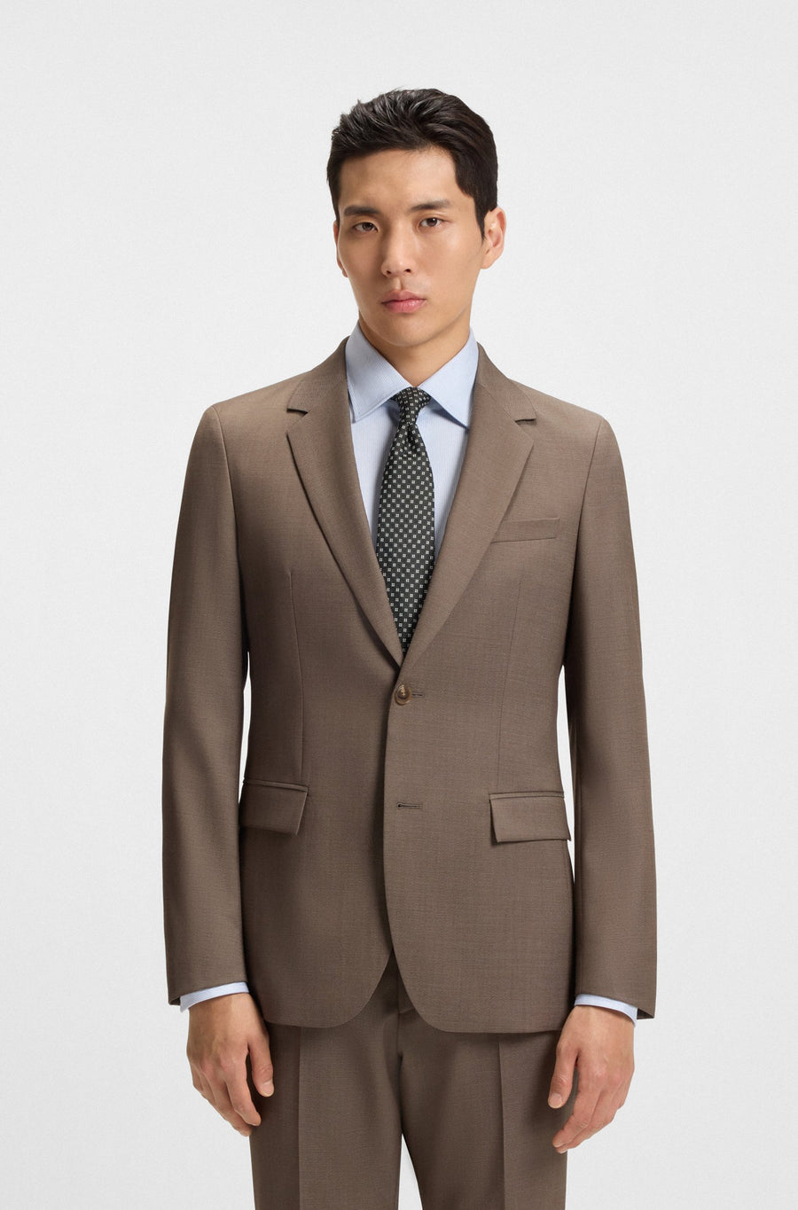 BOSS Silk-Blend Jacquard Tie – Grey