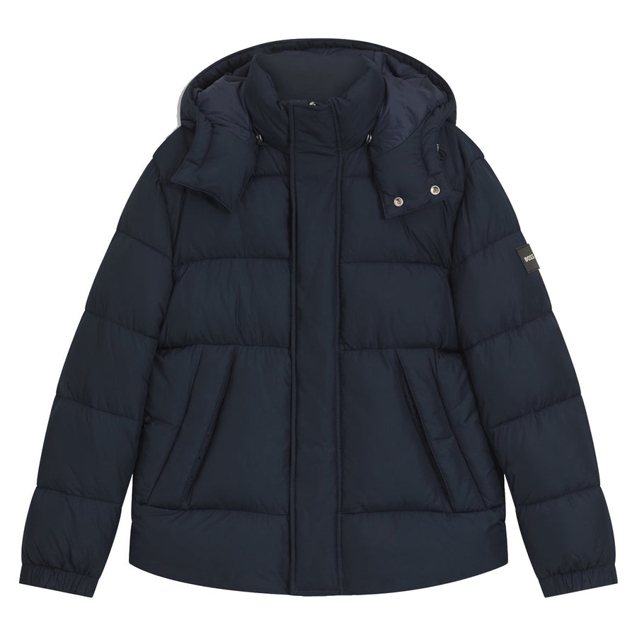 BOSS Water-Repellent Logo Jacket – Blue