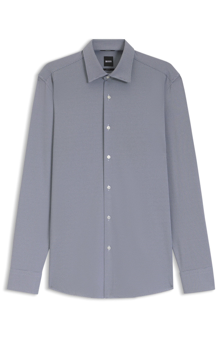BOSS Slim Fit Performance-Stretch Shirt – Navy