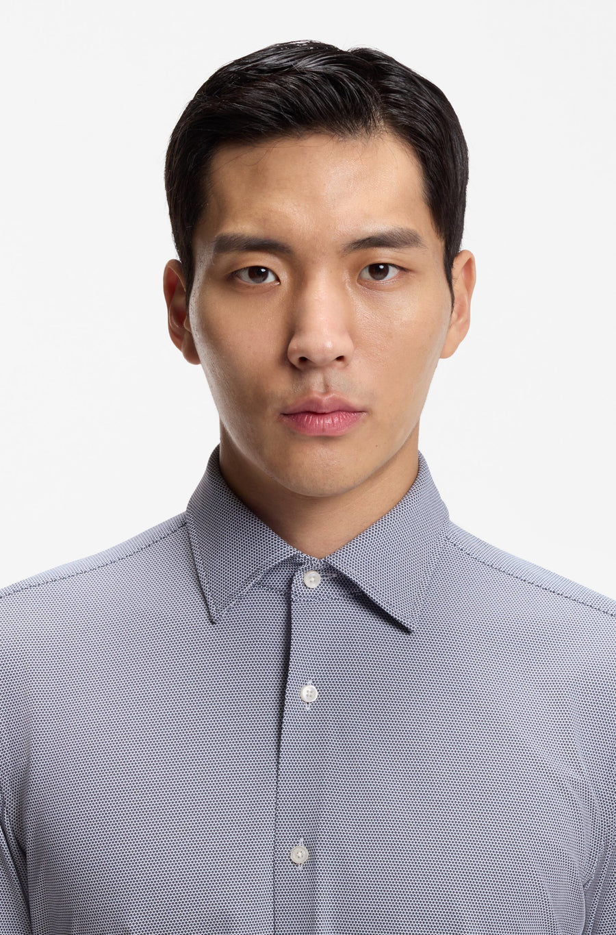 BOSS Slim Fit Performance-Stretch Shirt – Navy