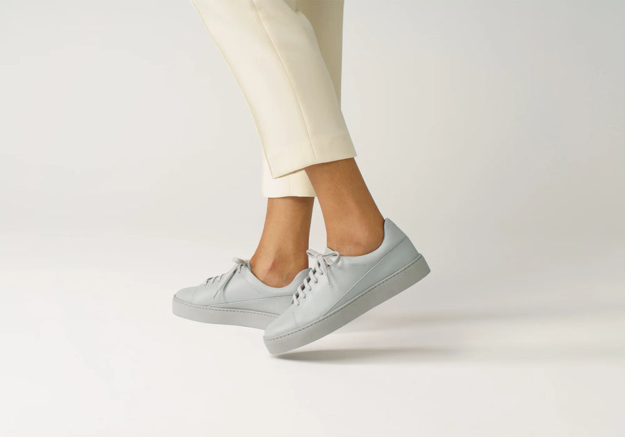 JAK Mercury II Leather Trainers - Light Grey