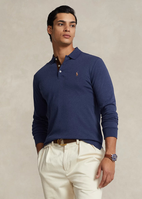 Polo Ralph Lauren Custom Slim Fit Soft Cotton Polo Shirt - Navy