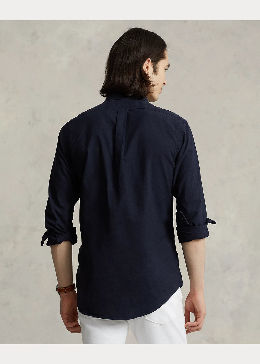 Polo Ralph Lauren Custom Fit Garment-Dyed Oxford Shirt - Navy