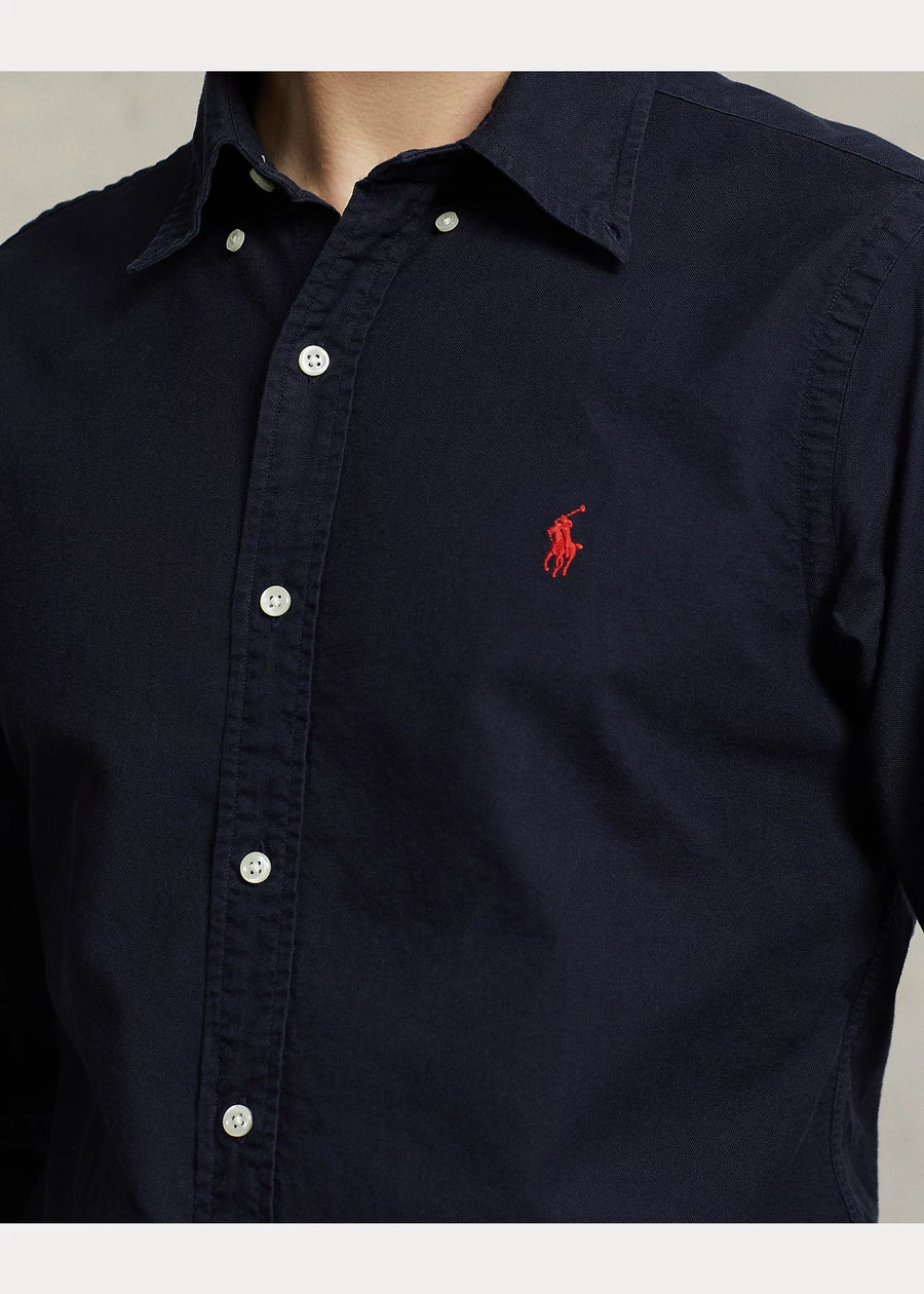 Polo Ralph Lauren Custom Fit Garment-Dyed Oxford Shirt - Navy