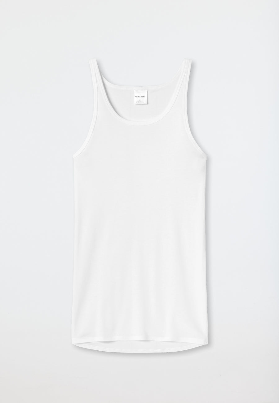 Schiesser Classics Fine Rib Vest - White