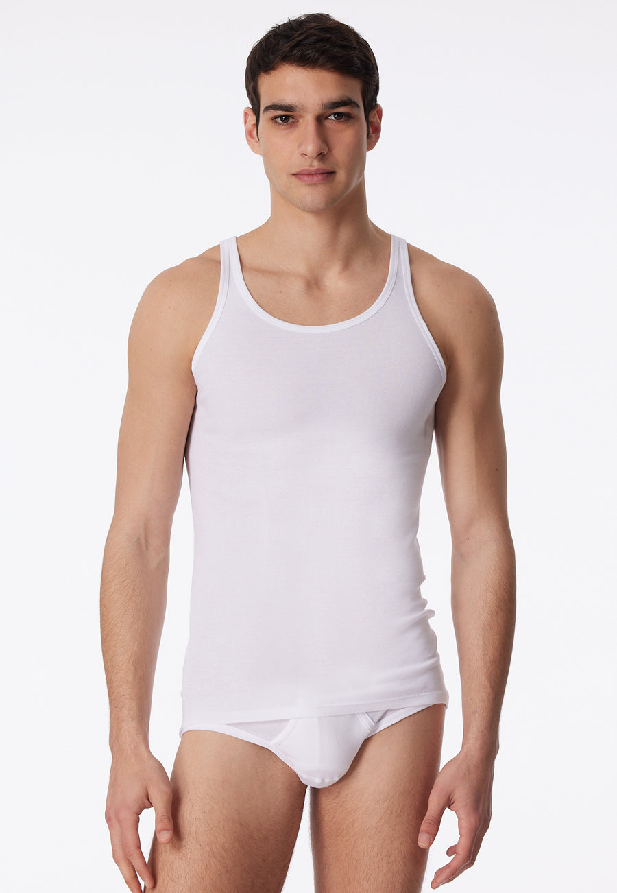 Schiesser Classics Fine Rib Vest - White
