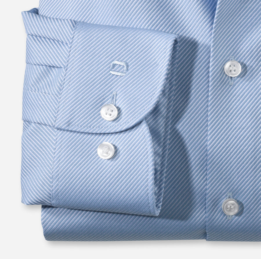 OLYMP Level Five Body Fit Formal Shirt - Mid Blue
