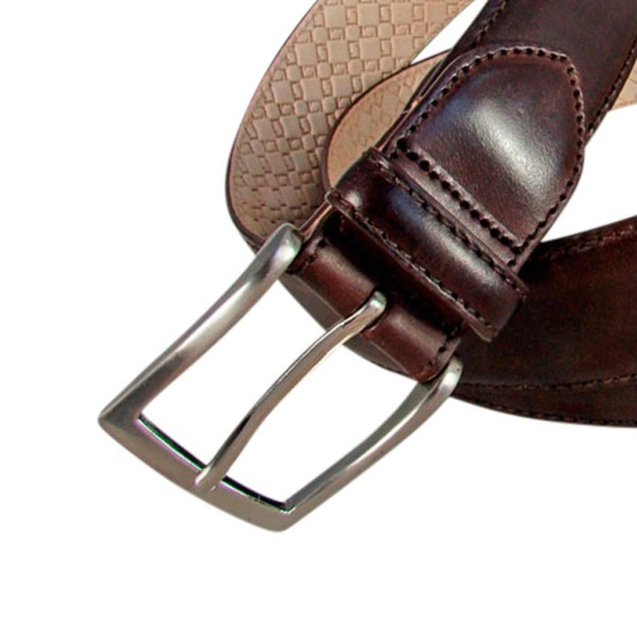 Leyva Hand-Dyed Leather Belt 208 - Brown