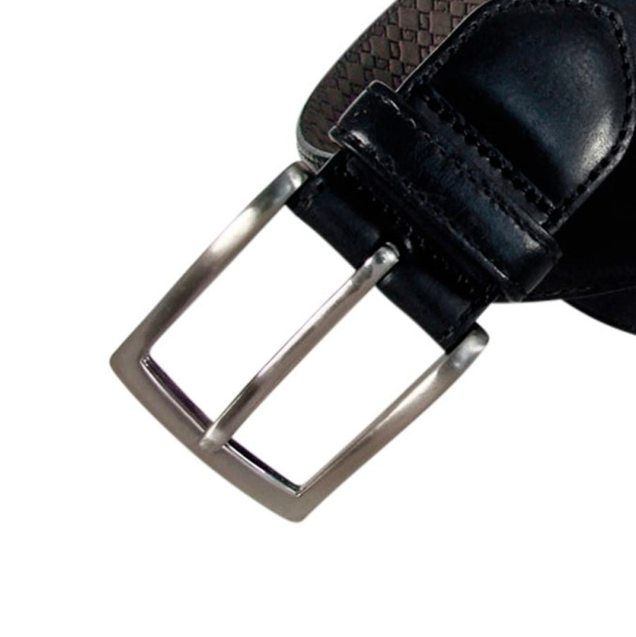 Leyva Hand-Dyed Leather Belt 208 - Black