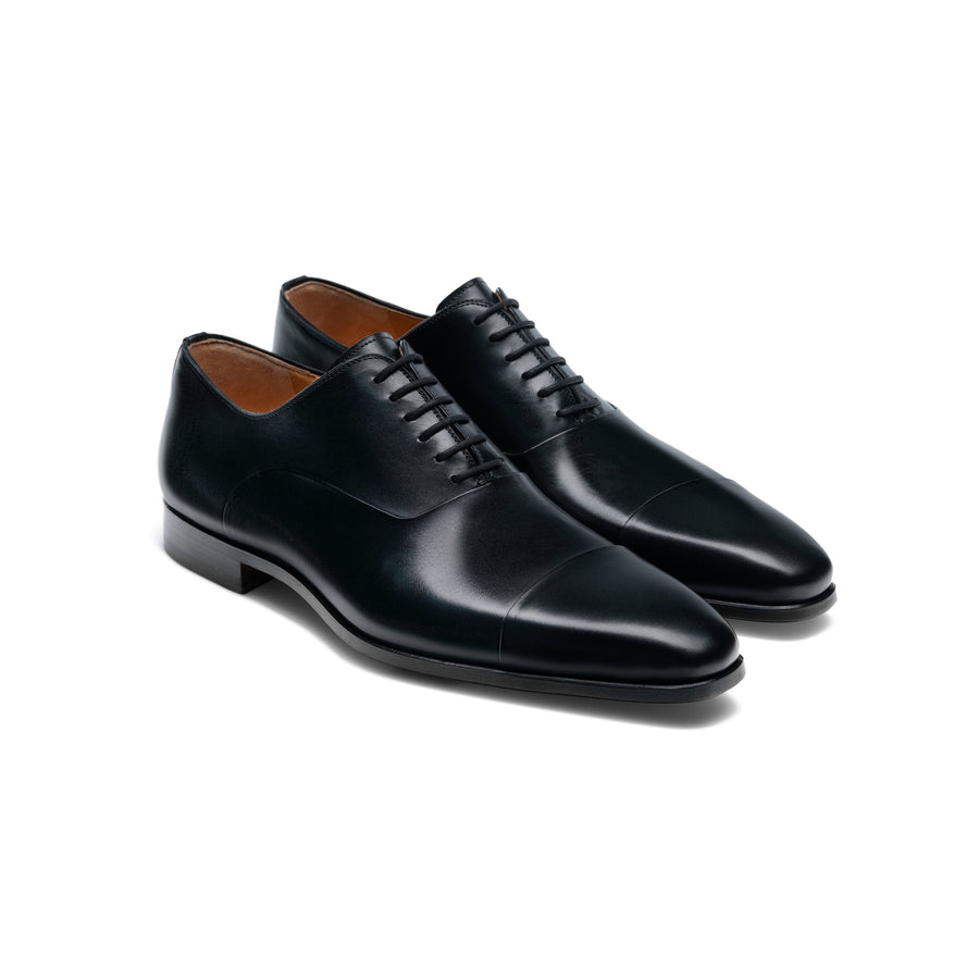 Magnanni Corey Cap-Toe Leather Shoe - Black