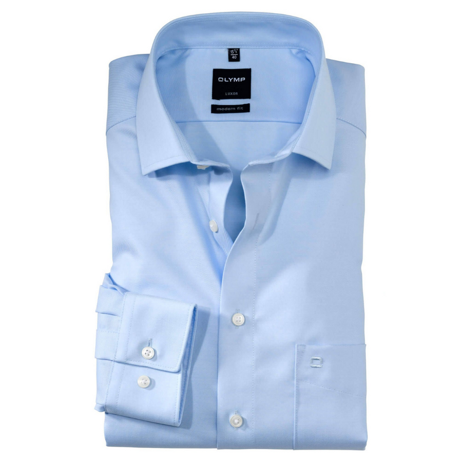 OLYMP Luxor Modern Fit Non-Iron Shirt - Blue