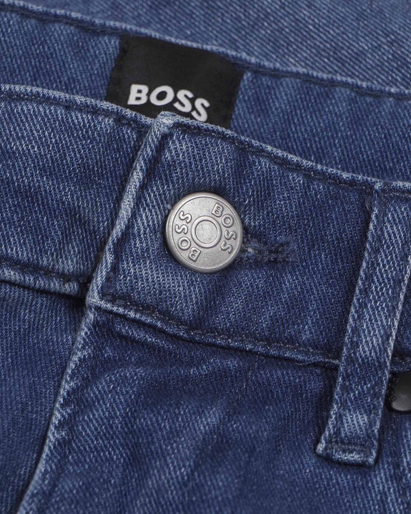 Boss Cashmere Touch Denim Delaware Slim Fit Jeans - Blue