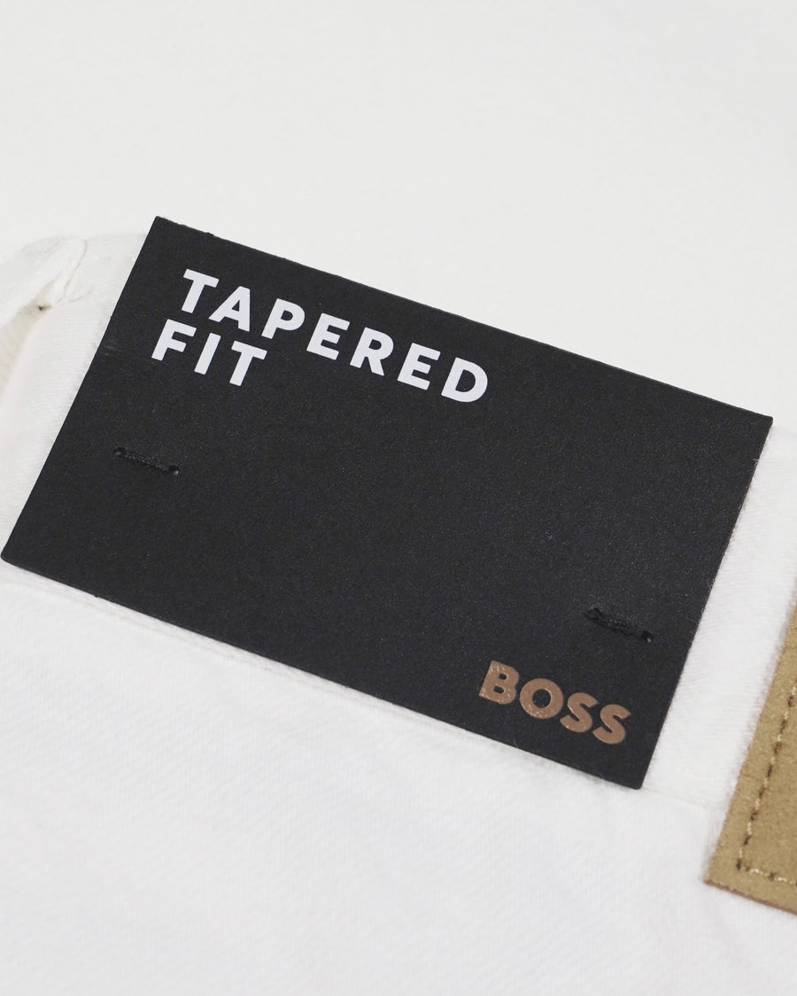BOSS Taber Tapered Fit Jeans – White