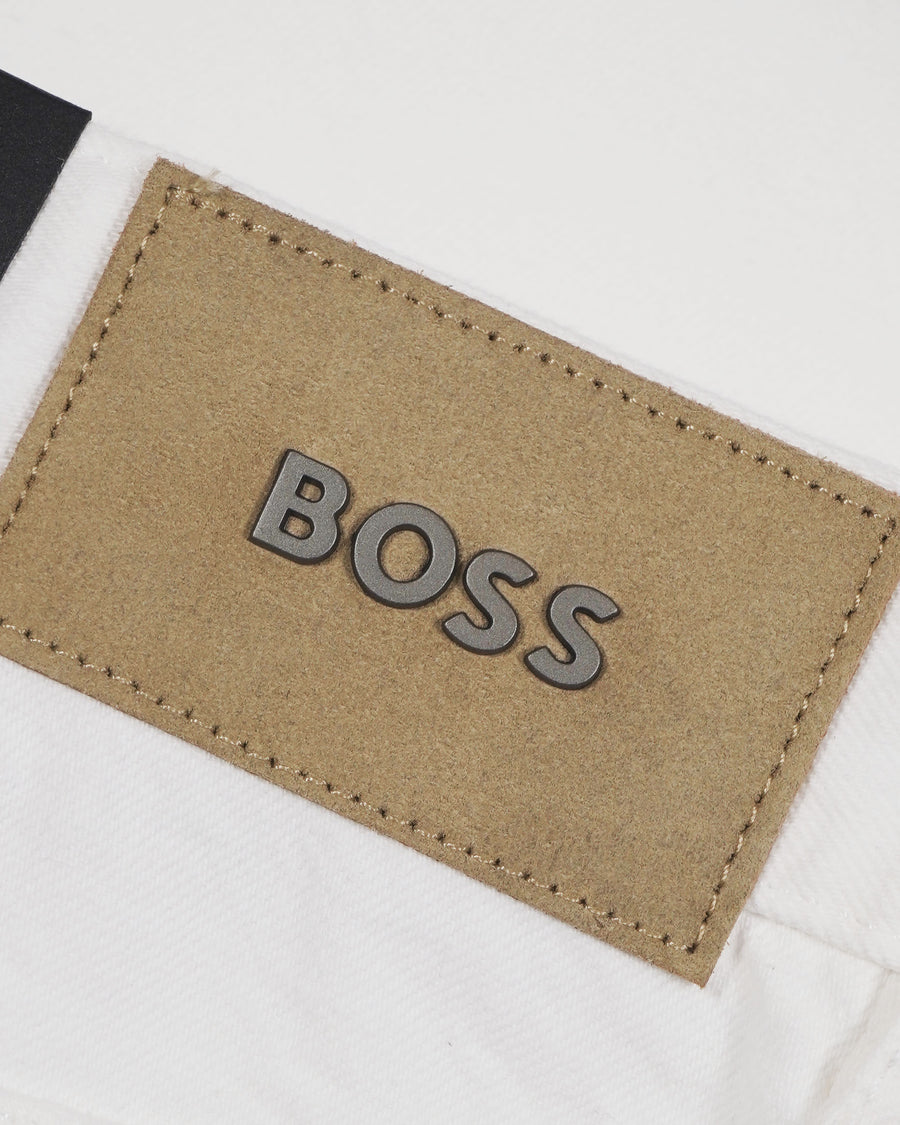 BOSS Taber Tapered Fit Jeans – White