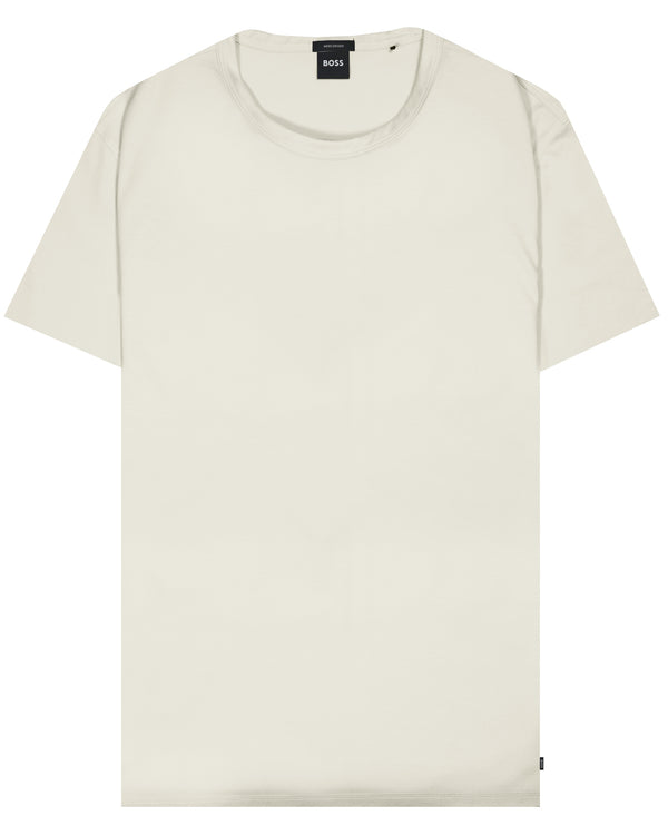 Boss Short Sleeved Mercerised Cotton Jersey T-shirt - Cream