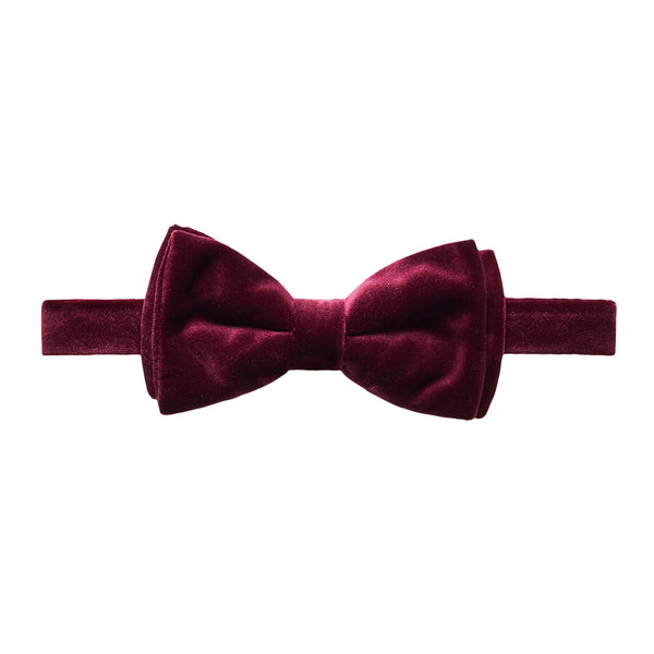 Eton Ready Tied Velvet Bow Tie –  Burgundy