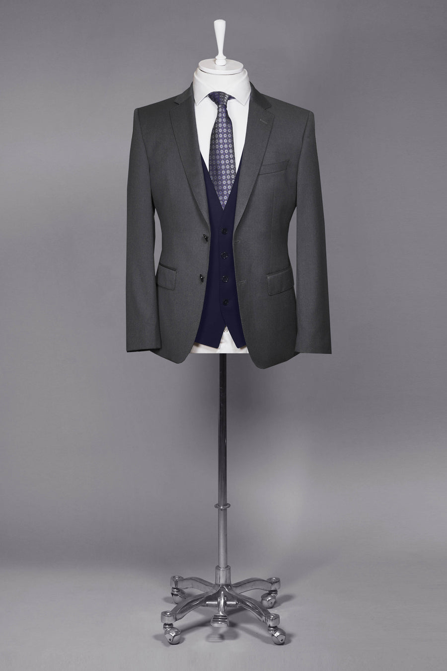BOSS Slim Fit Virgin Wool Serge Suit Jacket – Grey