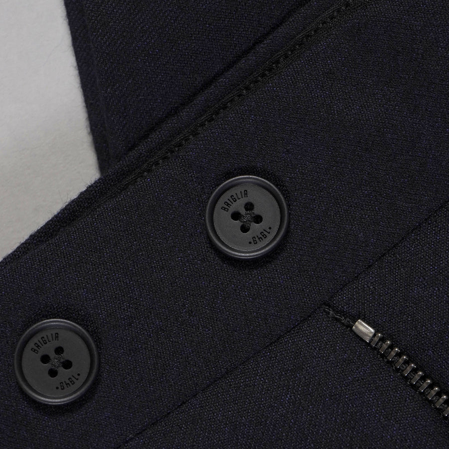 Briglia Flannel Wool Trousers - Navy