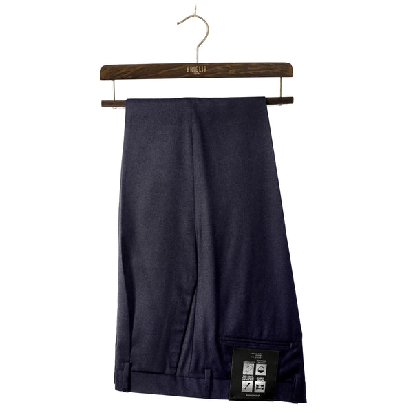 Briglia Flannel Wool Trousers - Navy