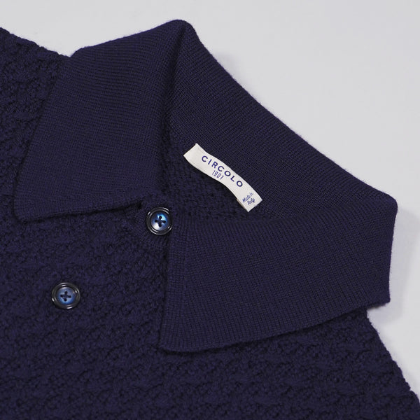 Circolo 1901 Knitted Polo Sweater - Navy