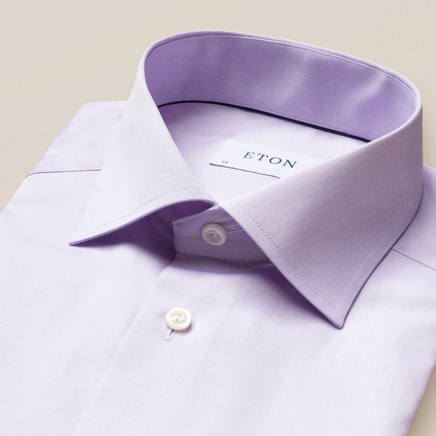 Eton Contemporary Fit Signature Twill Shirt – Purple
