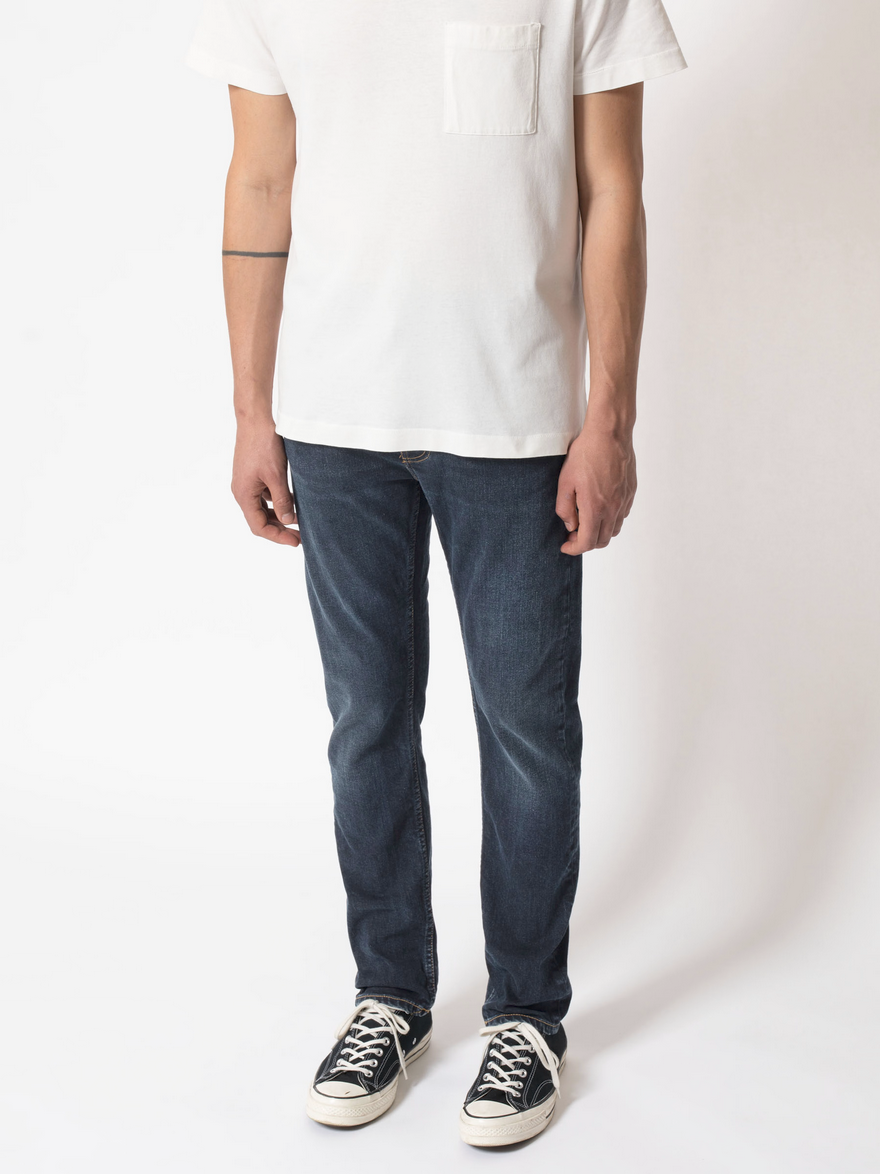 Nudie Jeans Lean Dean - Slim Tapered Fit Organic Jeans - New Ink Blue