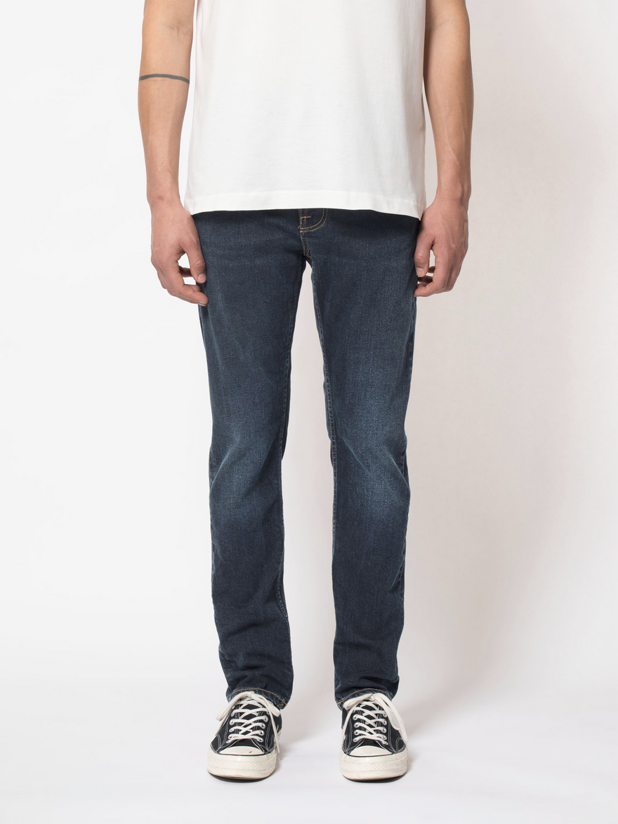Nudie Jeans Lean Dean - Slim Tapered Fit Organic Jeans - New Ink Blue